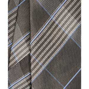 Michael Kors Men’s 100% Silk Tie Blue Beige Cream Striped Classic Necktie